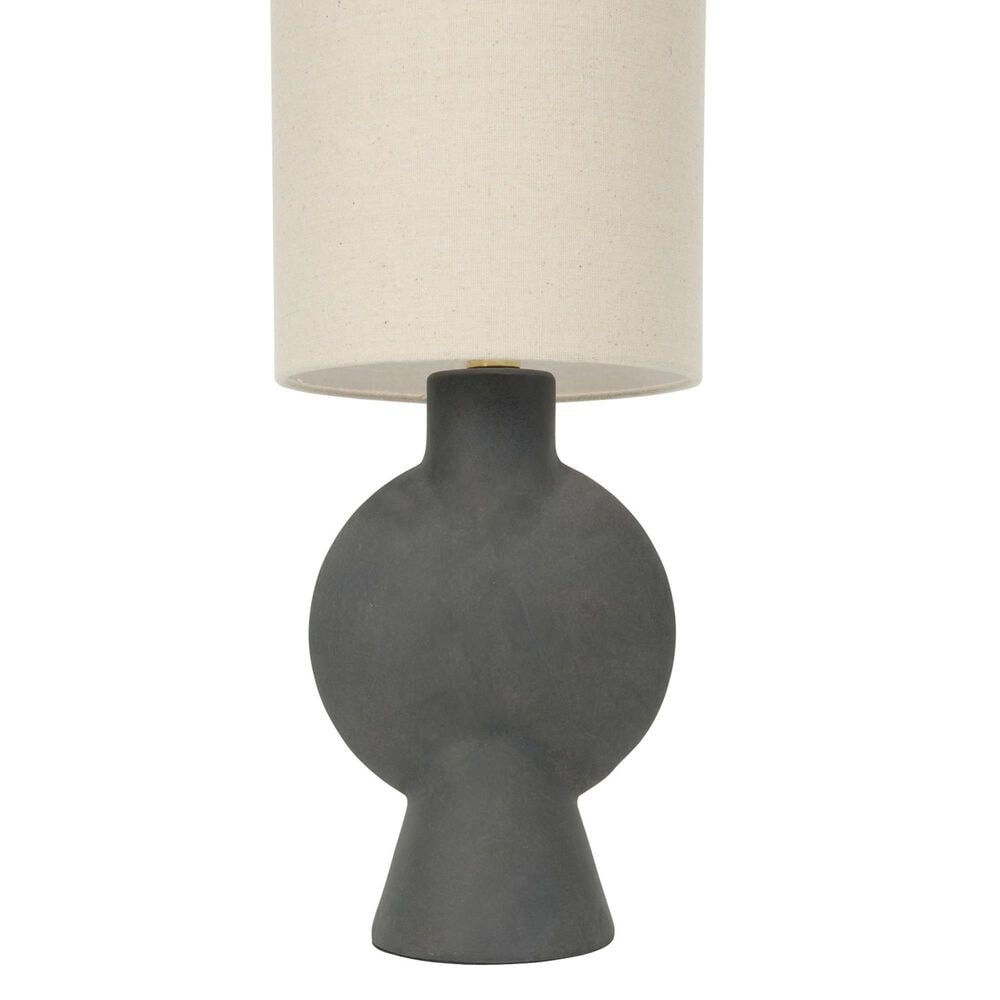 Creative Coop Amara Sculptural Terracotta Table Lamp in Matte Black, , large