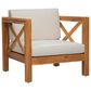 Hearth and Haven Brava Outdoor Club Chair with Cross-Back Design in Beige, , large