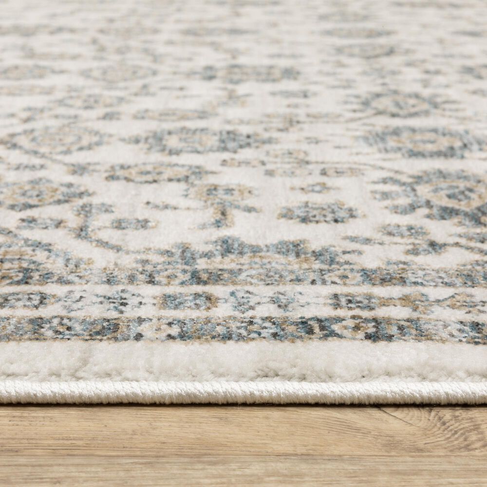Oriental Weavers Echo Ivory and Blue 9&#39;10&quot; x 12&#39;10&quot; Area Rug, , large