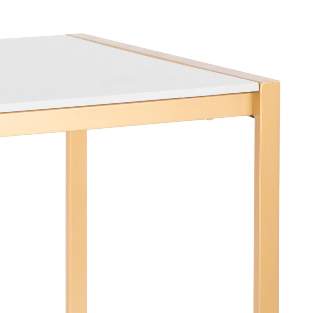 Lumisource Fuji Dining Table in White/Gold, , large