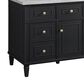 James Martin Vanities Lorelai 48" Single Bathroom Vanity in Black Onyx with 3 cm Eternal Jasmine Pearl Silestone Top, Rectangular Sink and FreePower Wireless Charger, , large