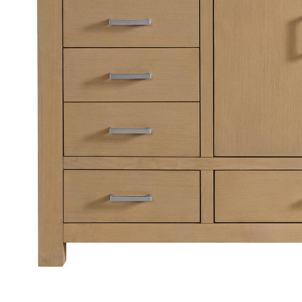 37B Alanya 60" Single Bathroom Vanity in Warm Oak with White Composite Stone Top, , large