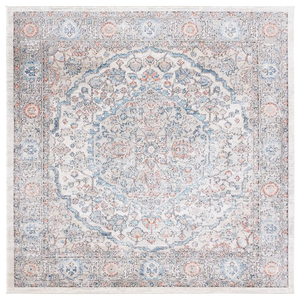 Safavieh Oregon  6"7" Square Grey and Blue Area Rug, , large