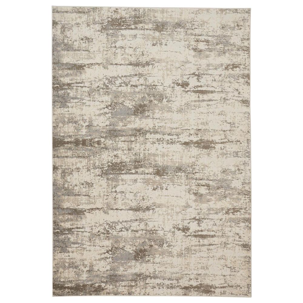 Feizy Parker 9" x 12" Silver and Beige Area Rug, , large