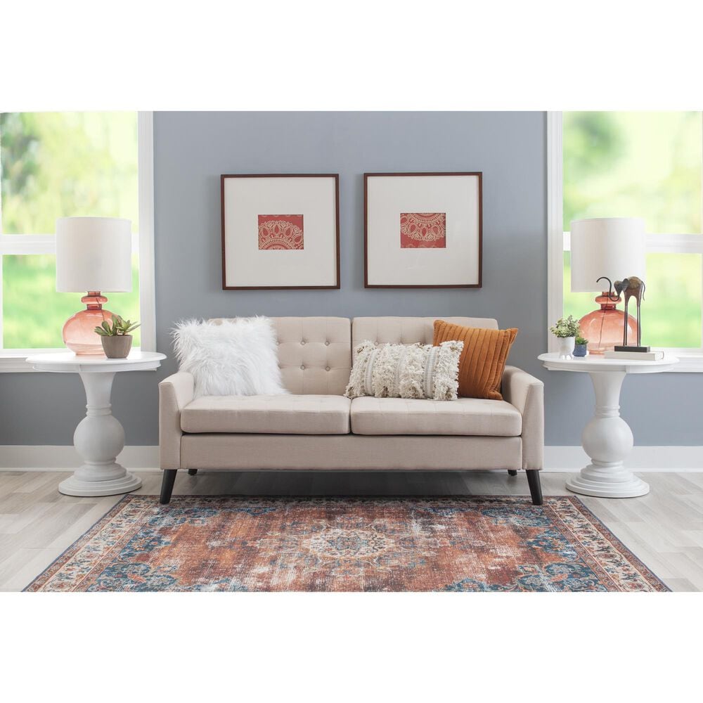 Linon Home Decor Adeline Round Accent End Table in White, , large