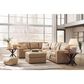 Ashley 3-Piece Leather Sectional in Brown, , large