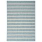 Nourison Positano POS03 Aqua and Ivory 5" x 7" Indoor/Outdoor Area Rug, , large