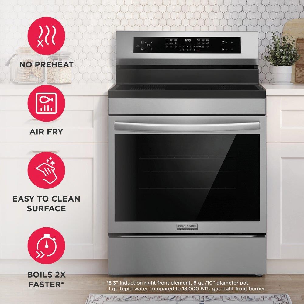 Frigidaire Gallery 30&quot; Freestanding Induction Range with Total Convection in Stainless Steel, , large