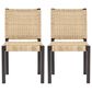 Hearth and Haven Indoor/Outdoor Side Chair with Rattan Backrest in Wanut (Set of 2), , large