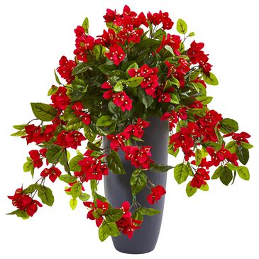 Nearly Natural Inc 26" Bougainvillea Artificial Plant in Planter (Indoor/Outdoor), , large