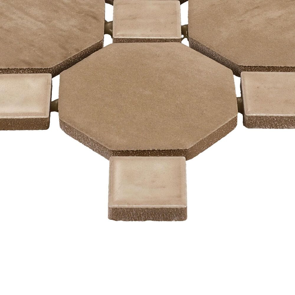 Dal-Tile Relicca Foxed 12" x 12" Octagon Dot Ceramic Mosaic Sheet, , large