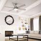 Hunter Georgetown 52" Ceiling Fan with LED Light in Brushed Nickel, , large
