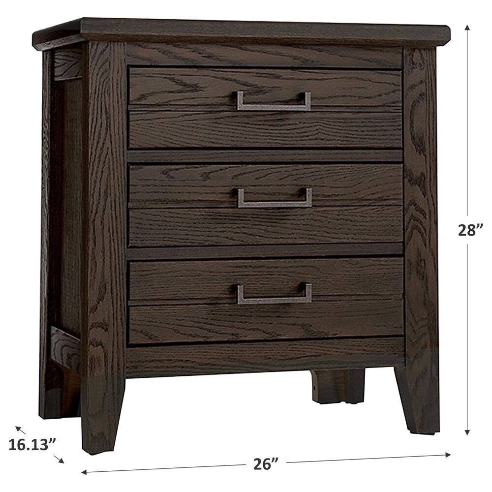 Viceray Collections Passageways 3 Drawer Nightstand in Charleston Brown, , large