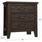 Viceray Collections Passageways 3 Drawer Nightstand in Charleston Brown, , large