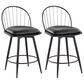 Lumisource Riley 26" Swivel Counter Stool in Black (Set of 2), , large