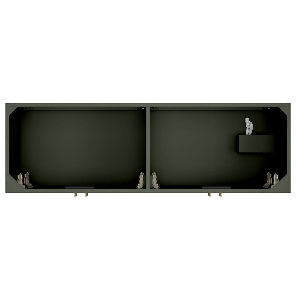 37B Lucerne 60" Double Bathroom Vanity in Deep Olive Green with Marble Top and Backsplash, , large