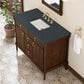 James Martin Kinnsden 48" Single Bathroom Vanity in Sable Oak with 3 cm Charcoal Soapstone Silestone Top and Rectangular Sink, , large