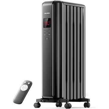 Pelonis Oil-Filled Radiant Tower Indoor Electric Heater with Thermostat and Remote, , large