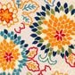Safavieh Cabana 6"7" Round Ivory and Orange Area Performance Rug, , large