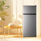 HOMLUX 4.5 Cu. Ft. Mini Upright Refrigerator with 1 Cu. Ft. Top Freezer in Silver, , large