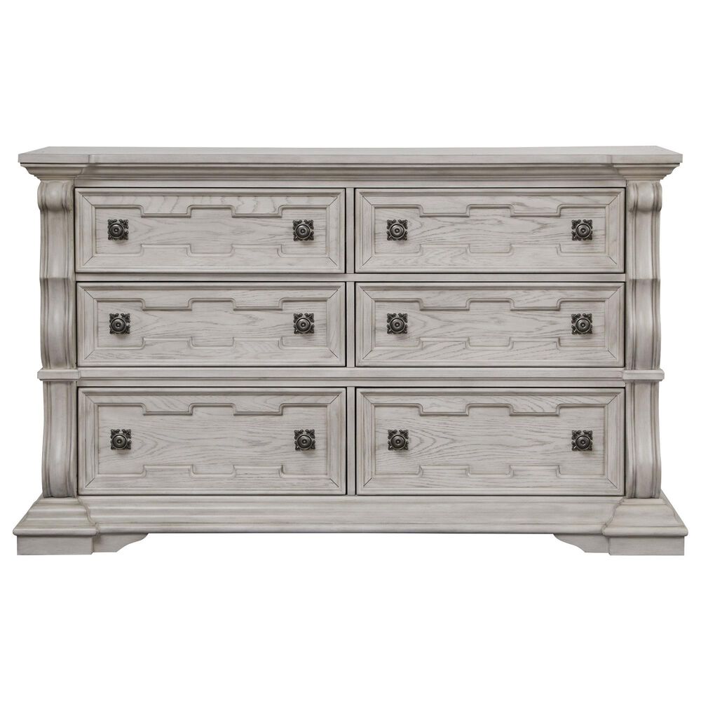 Millenium Bruchandi 6-Drawer Dresser in Antiqued White, , large