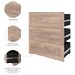Bestar Pur Closet Organizer with 3-Drawer in Rustic Brown, , large