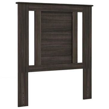 Lemoore Essential Twin Panel Headboard with Side in Grey Walnut, , large