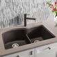 Blanco Diamond 32" 1-3/4 Double Bowl Kitchen Sink with Low Divide in Cafe, , large