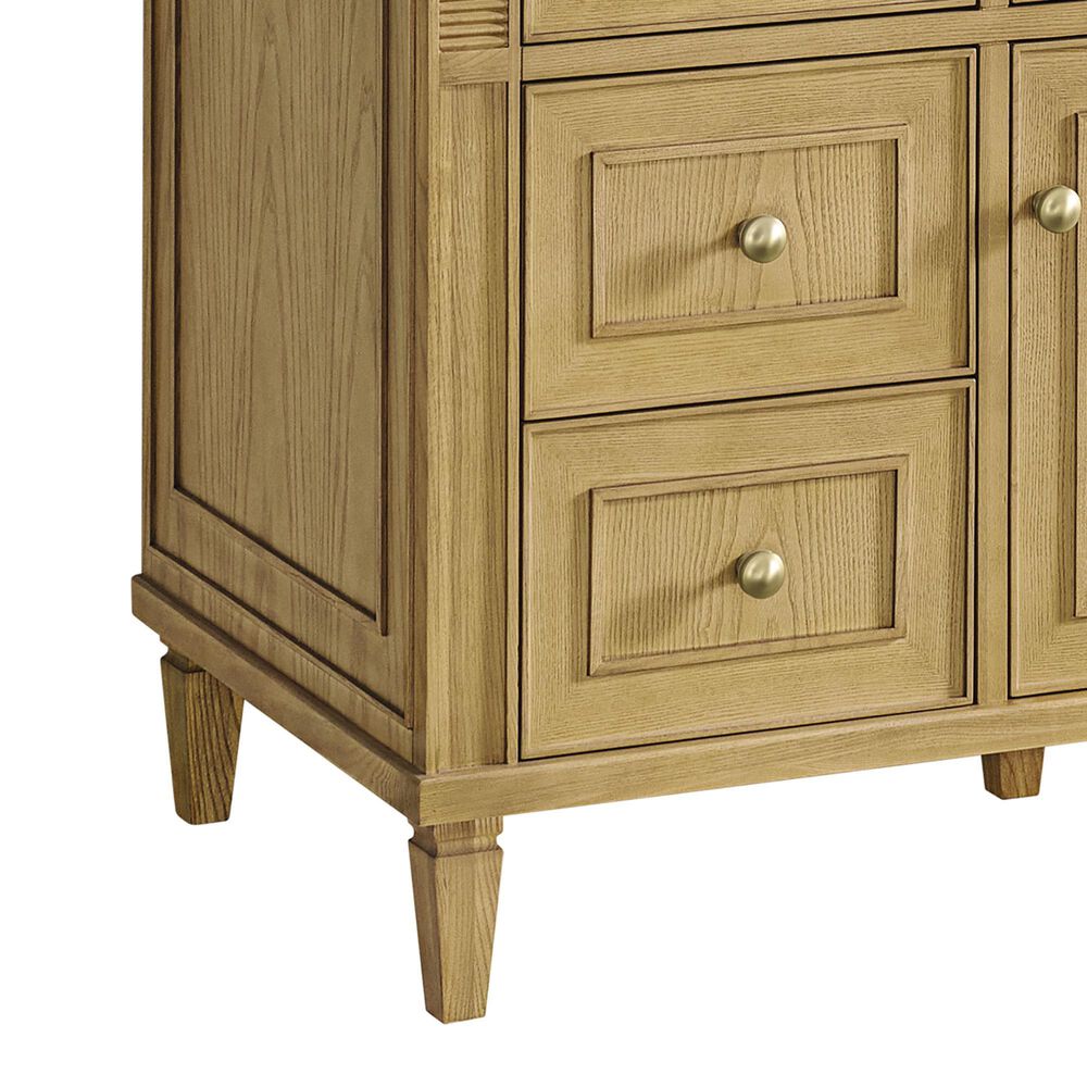 James Martin Vanities Lorelai 48" Single Vanity in Light Natural Oak with 3 CM Carrara White Marble Top, , large