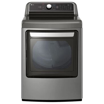 LG 7.3 Cu. Ft Front Load with Smart Wi-Fi Enabled Rear Control Electric Dryer in Graphite Steel, , large