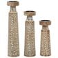 Maple and Jade Handmade Candle Holder in Golden Brown and Whitewashed (Set of 3), , large