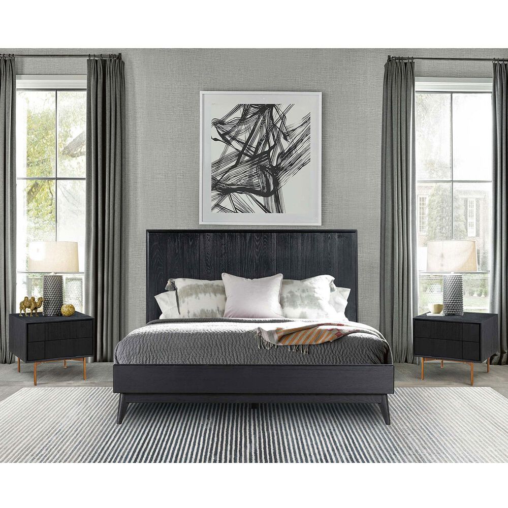 Blue River Carnaby 3-Piece Queen Bed Set in Black Brushed and Bronze, , large