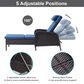 Sunwell Garden Outdoor Lounge Chair with Brown Rattan in Navy, , large