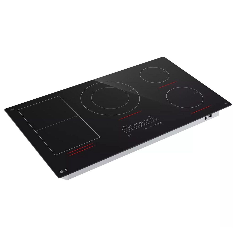 LG 2-Piece Kitchen Package with Print Proof Stainless Steel 4.7 Cu. Ft. Smart Single Wall Oven and Black 36" Induction Cooktop, , large