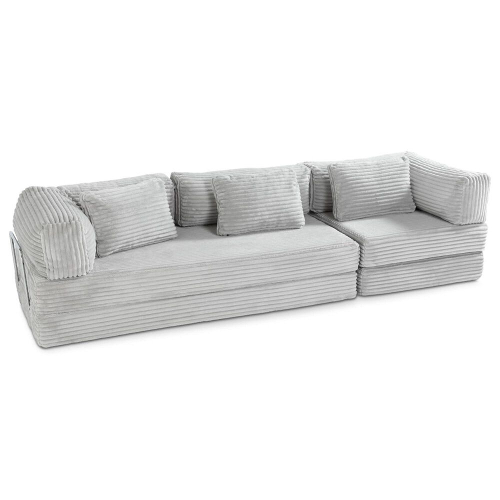 Jaxx Unsofa Stationary Sofa in Light Grey, , large