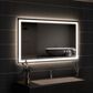 HOMLUX 36" x 30" LED Bathroom Makeup Mirror in Silver, , large