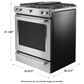 KitchenAid 30" 5-Burner Dual Fuel Convection Slide-In Range with Baking Drawer in Stainless Steel, , large