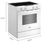 Whirlpool 5.3 Cu. Ft. Slide-in Electric Range in White, , large