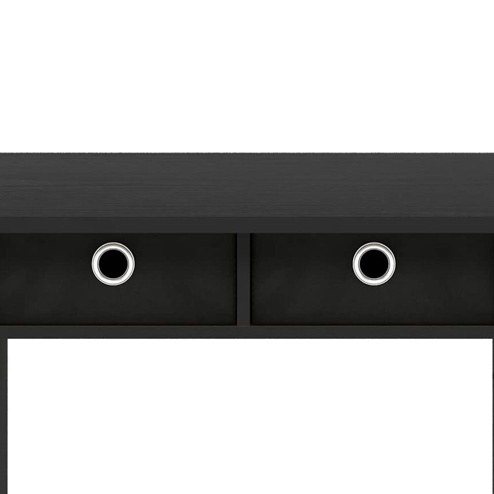 HOMLUX 32" Computer Desk with Two Drawers in Americano and Stainless Steel, , large