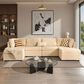 HOMLUX 6-Piece Mod Sectional with Ottomans in Beige, , large