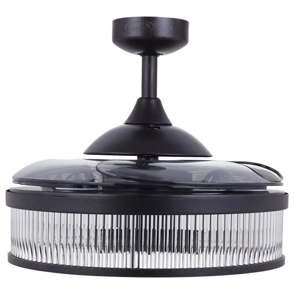 Beacon Lighting Corbelle 48&quot; Retractable Blade with Smoke Blades Ceiling Fan in Antique Black, , large