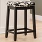 Linon Home Decor Claridge Counter Stool with Black Cow Print Cushion in Black, , large