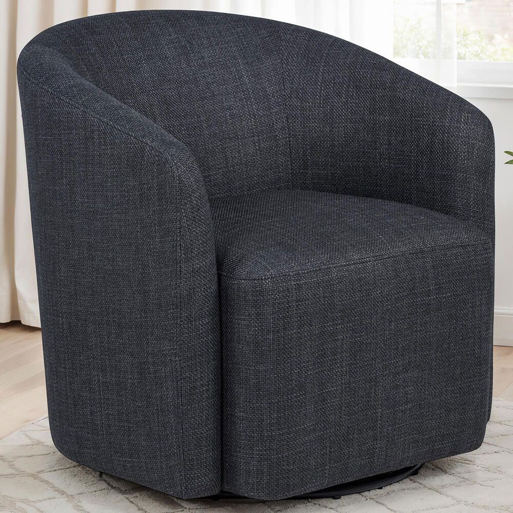 Coaster Mossbrook Swivel Accent Chair in Anthracite, , large
