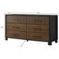 Crown Mark Nemy 5 Piece Queen LED Panel Bedroom Set in Brown, , large