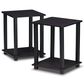 HOMLUX 2-Tier End Table in Dark Walnut (Set of 2), , large