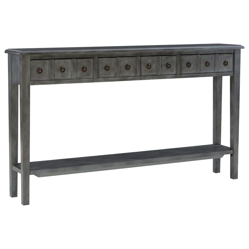 Linon Home Decor Sadie Console Table in Distressed Dark Grey, , large