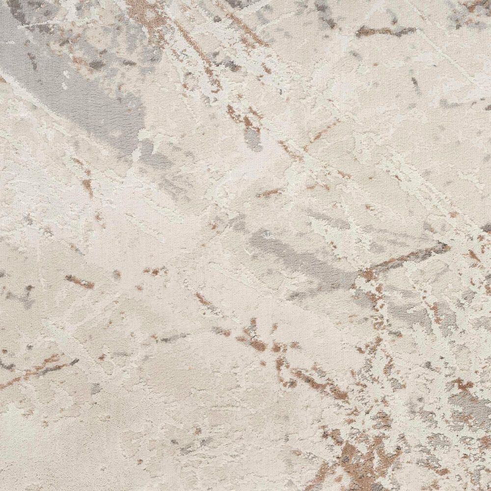 Nourison Desire Cream and Grey 2&#39;3&quot; x 7&#39;6&quot; Runner, , large
