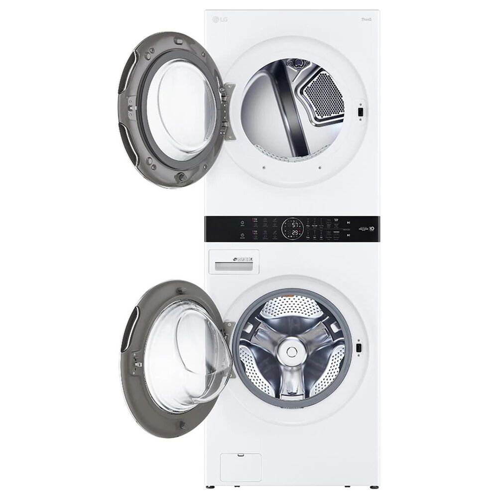 LG WashTower with Center Control 4.5 Cu. Ft. Washer and 7.4 Cu. Ft. Electric Dryer in White, , large