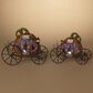The Gerson Company 2-Piece B/O Lighted Resin and Metal Halloween Pumpkin Carriage Set in Assort, , large