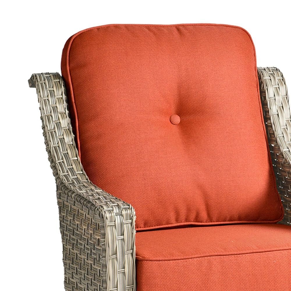 HOMLUX Outdoor Arm Chair in Coarse Textured Orange (Set of 2), , large